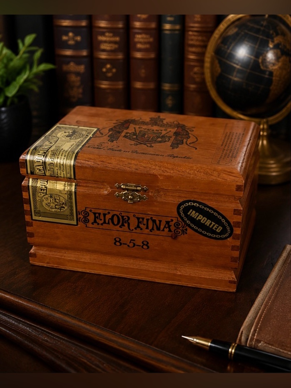 Vintage Arturo Fuente Flor Fina 858 Gran Reserva Empty Cedar Cigar Box Decor